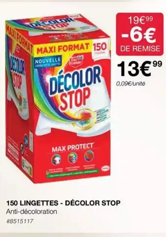 Costco 150 LINGETTES - DÉCOLOR STOP offre