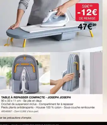 Costco TABLE À REPASSER COMPACTE - JOSEPH JOSEPH offre