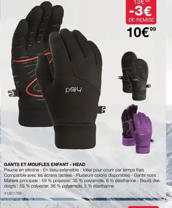 Costco GANTS ET MOUFLES ENFANT - HEAD offre