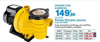 Provence Outillage Pompe Filtration Piscine offre