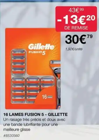 16 LAMES FUSION 5 - GILLETTE