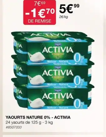YAOURTS NATURE 0% - ACTIVIA