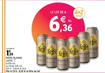 Intermarché BIÈRE BLONDE offre