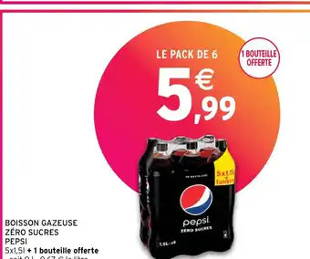 Intermarché BOISSON GAZEUSE ZÉRO SUCRES offre