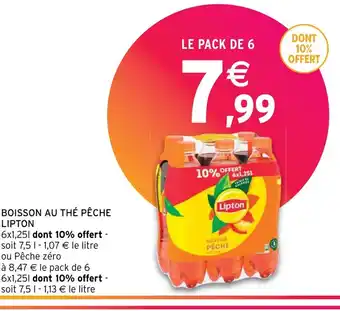 Intermarché BOISSON AU THÉ PÊCHE LIPTON offre