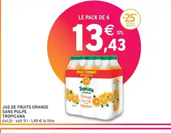 Intermarché JUS DE FRUITS ORANGE offre