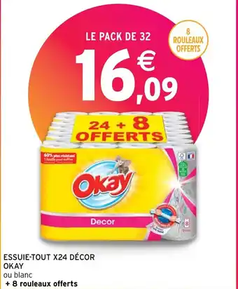 Intermarché ESSUIE-TOUT X24 DÉCOR offre