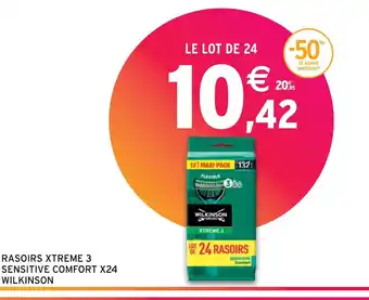 Intermarché RASOIRS XTREME 3 SENSITIVE COMFORT X24 WILKINSON offre