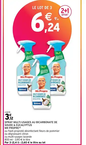 Intermarché SPRAY MULTI-USAGES AU BICARBONATE DE SOUDE & EUCALYPTUS offre