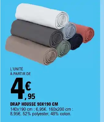E.Leclerc DRAP HOUSSE 90X190 CM offre