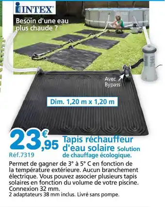 Provence Outillage Tapis Réchauffeur D'eau Solaire offre