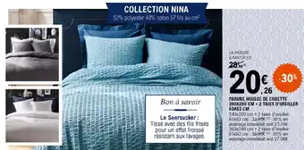 E.Leclerc PARURE HOUSSE DE COUETTE 200X200 CM + 2 TAIES D'OREILLER 63x63 CM offre