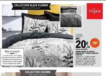 E.Leclerc PARURE HOUSSE DE COUETTE 200X200 CM + 2 TAIES D'OREILLER 63X63 CM offre