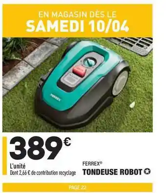 ALDI Tondeuse Robot Ferrex offre