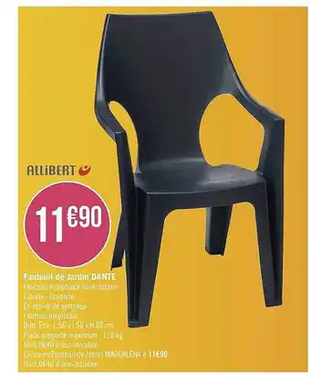 Géant Casino Fauteuil De Jardin Dante Allibert offre
