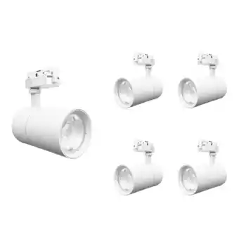 Bricorama Spot led sur rail 30w 80° compact monophasé blanc (pack de 5) - blanc chaud 2300k - 3500k - silamp offre