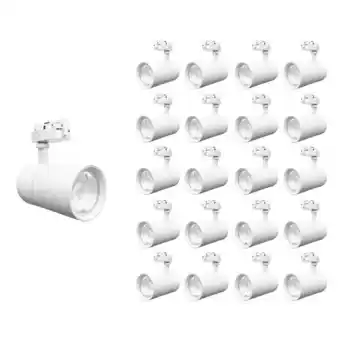 Bricorama Spot led sur rail 30w 80° compact monophasé blanc (pack de 20) - blanc chaud 2300k - 3500k - silamp offre