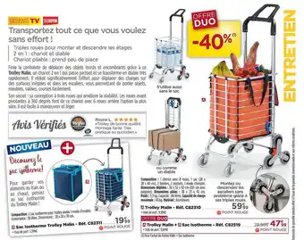Teleshopping Trolley Malin offre