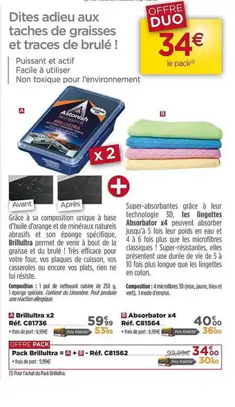 Teleshopping Brillultra X2, Absorbator X4 offre