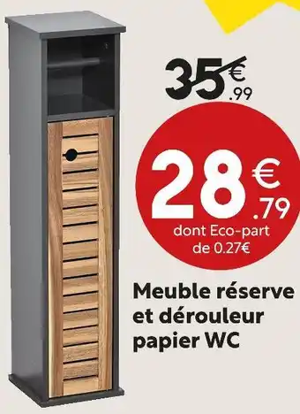 Maxi Bazar Meuble réserve et dérouleur papier wc offre