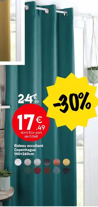 Maxi Bazar Rideau occultant copenhague 140x260cm offre