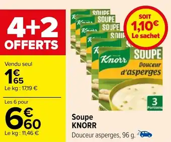 Carrefour Soupe KNORR offre