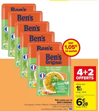 Carrefour Plat cuisiné aux riz BEN'S ORIGINAL offre