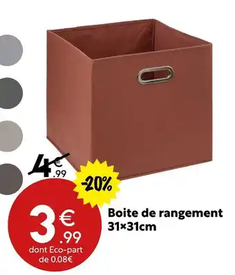 Maxi Bazar Boite de rangement 31x31cm offre