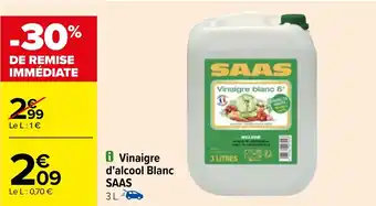 Carrefour Vinaigre d'alcool Blanc SAAS offre