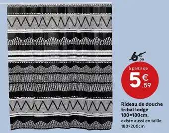 Maxi Bazar Rideau de douche tribal lodge 180x180cm offre