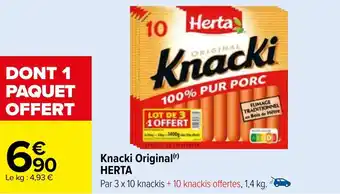 Carrefour Knacki Original(¹) HERTA offre