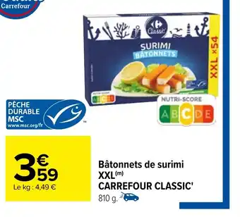 Carrefour Bâtonnets de surimi XXL(m) CARREFOUR CLASSIC' offre