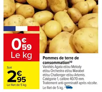 Carrefour Pommes de terre de consommation (9) offre