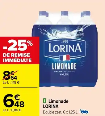Carrefour Limonade LORINA offre