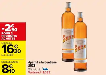 Carrefour Apéritif à la Gentiane SUZE offre