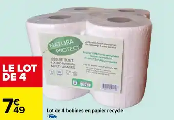 Lot de 4 bobines en papier recycle