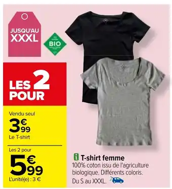 Carrefour T-shirt femme offre