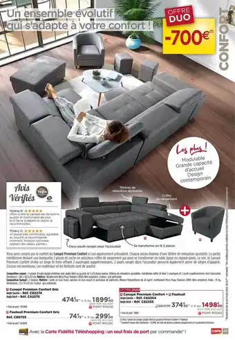 Teleshopping Canapé Premium Confort offre