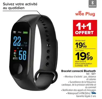 Carrefour Bracelet connecté Bluetooth offre