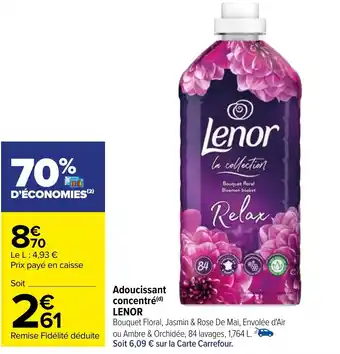 Carrefour Adoucissant concentré(d) LENOR offre