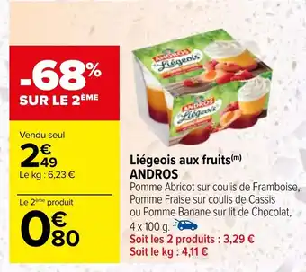 Carrefour Liégeois aux fruits ANDROS offre