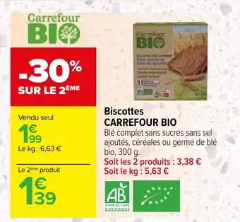 Carrefour Biscottes CARREFOUR BIO offre