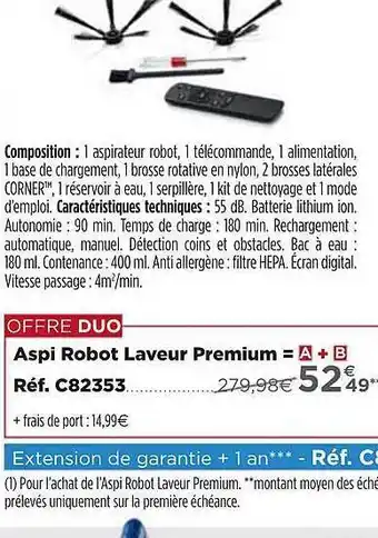 Teleshopping Aspi Robot Laveur Premium offre