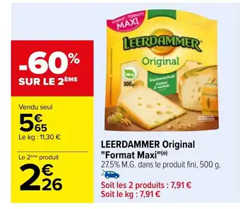 Carrefour LEERDAMMER Original "Format Maxi" offre