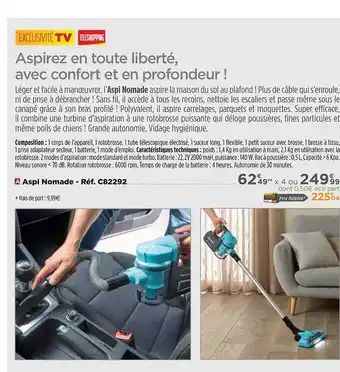 Teleshopping Aspi Nomade offre