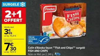 Colin d'Alaska façon ""Fish and Chips"" surgelé FISH AND CHIPS
