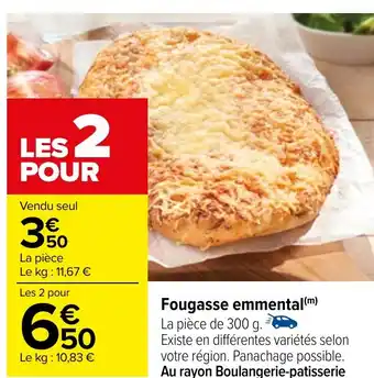 Carrefour Fougasse emmental offre