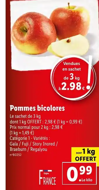 Lidl Pommes bicolores offre