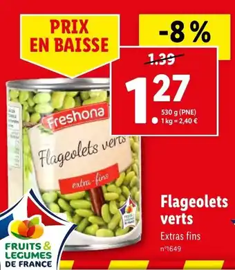 Lidl Flageolets verts offre