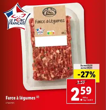 Lidl Farce à Légumes offre